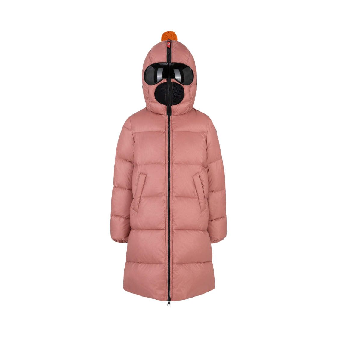 (키즈) AI 라이더스 후드 렌즈 롱 다운 자켓 블러쉬 핑크((Kids) AI Riders Long Down Jacket with Hood and Lenses Blush Pink)
