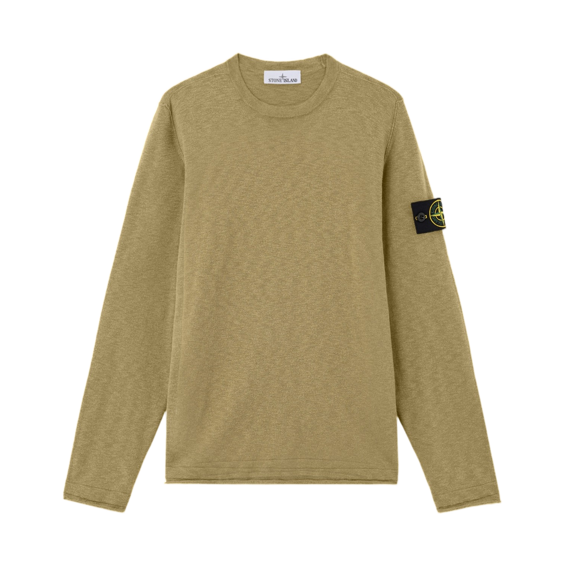 L1S1551000-52S00B0-V005G Stone Island 5100052 Organic Cotton and Nylon Crewneck Jumper with Small Roll Finishes Military Green - 26SS