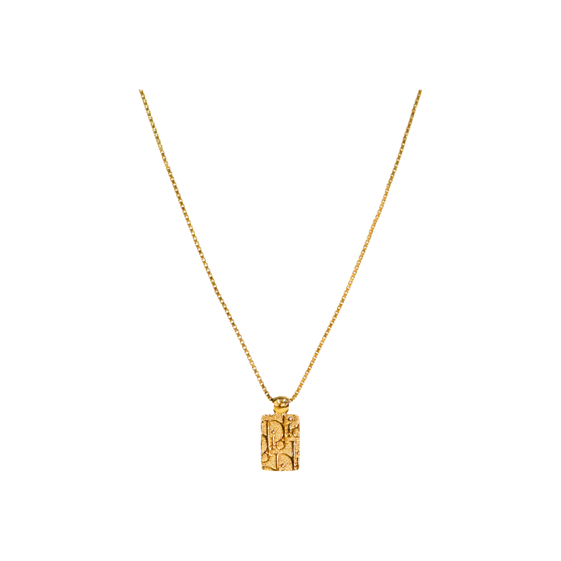 IT6QGDKO4UNS Dior Oblique Plate Gold Necklace A-B44868