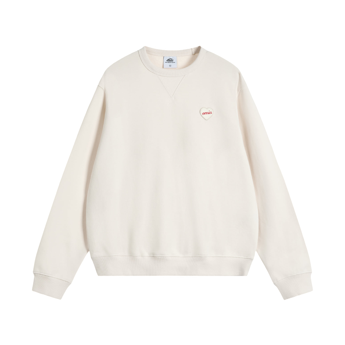 - Emis Heart Rubber Patch Sweatshirt Ivory