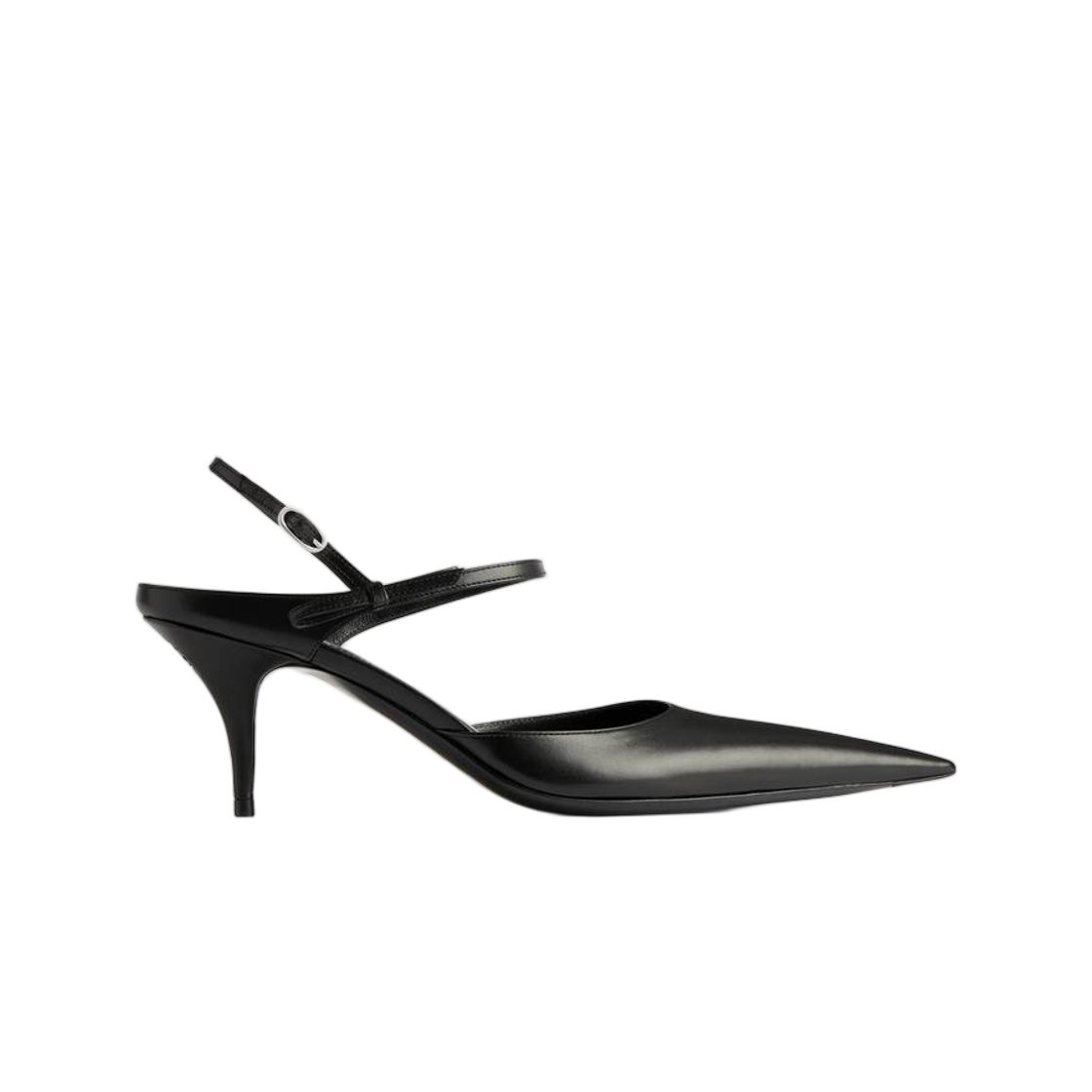 865844WBDH51081 (W) Balenciaga Avenue Bow Slingback In Black Silver