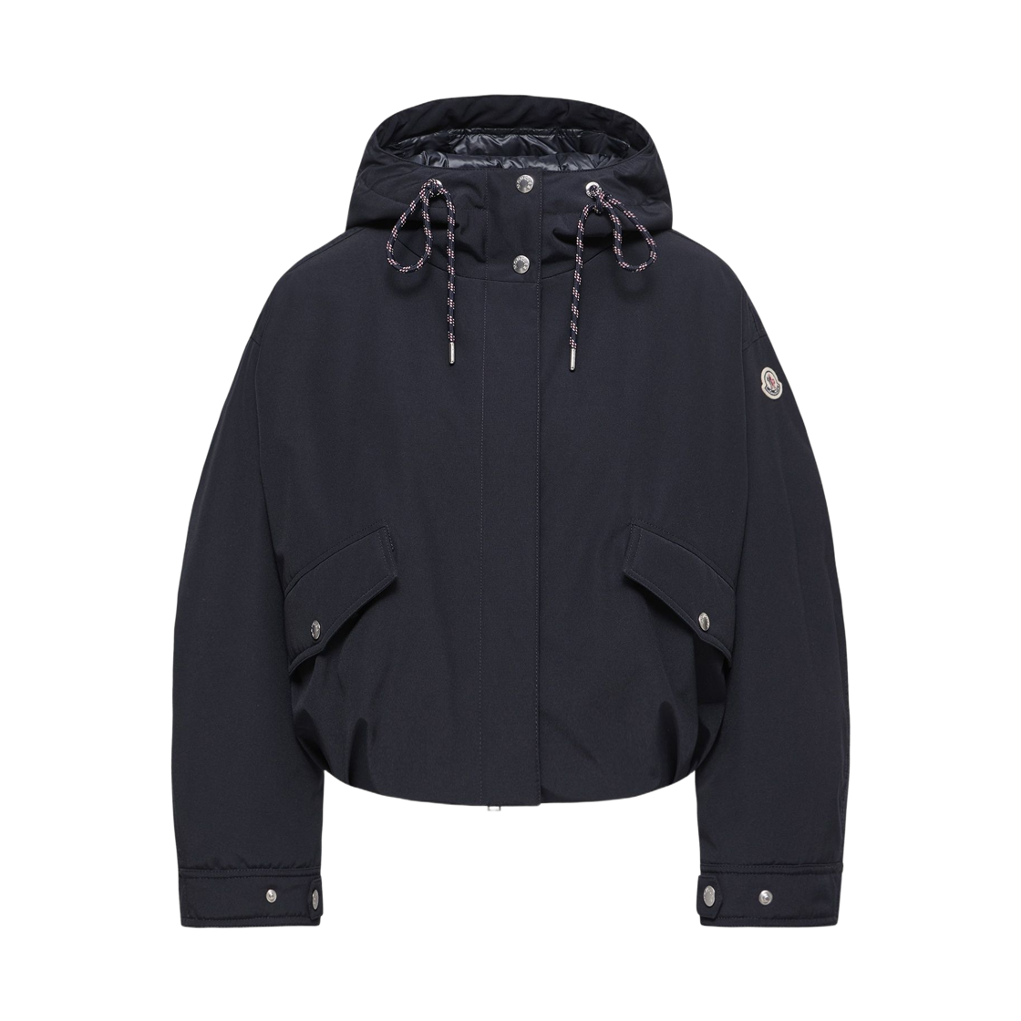 L1-093-1A00018-5994N-742 (W) Moncler Eucalyptus Hooded Short Down Jacket Navy Blue - 26SS