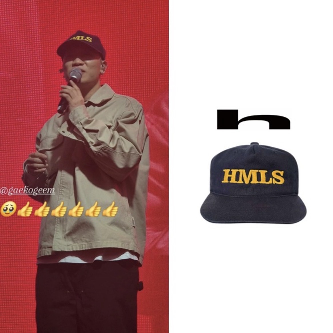 Hommless HMLS  Vintage 5 Panel Hat Navy 착용 스타일
