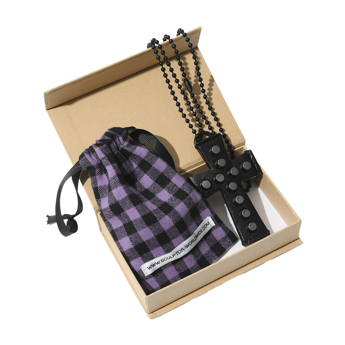 스컬프터 크로스 스터드 스트랩 월렛 블랙(Sculptor Cross Stud Strap Wallet Black)