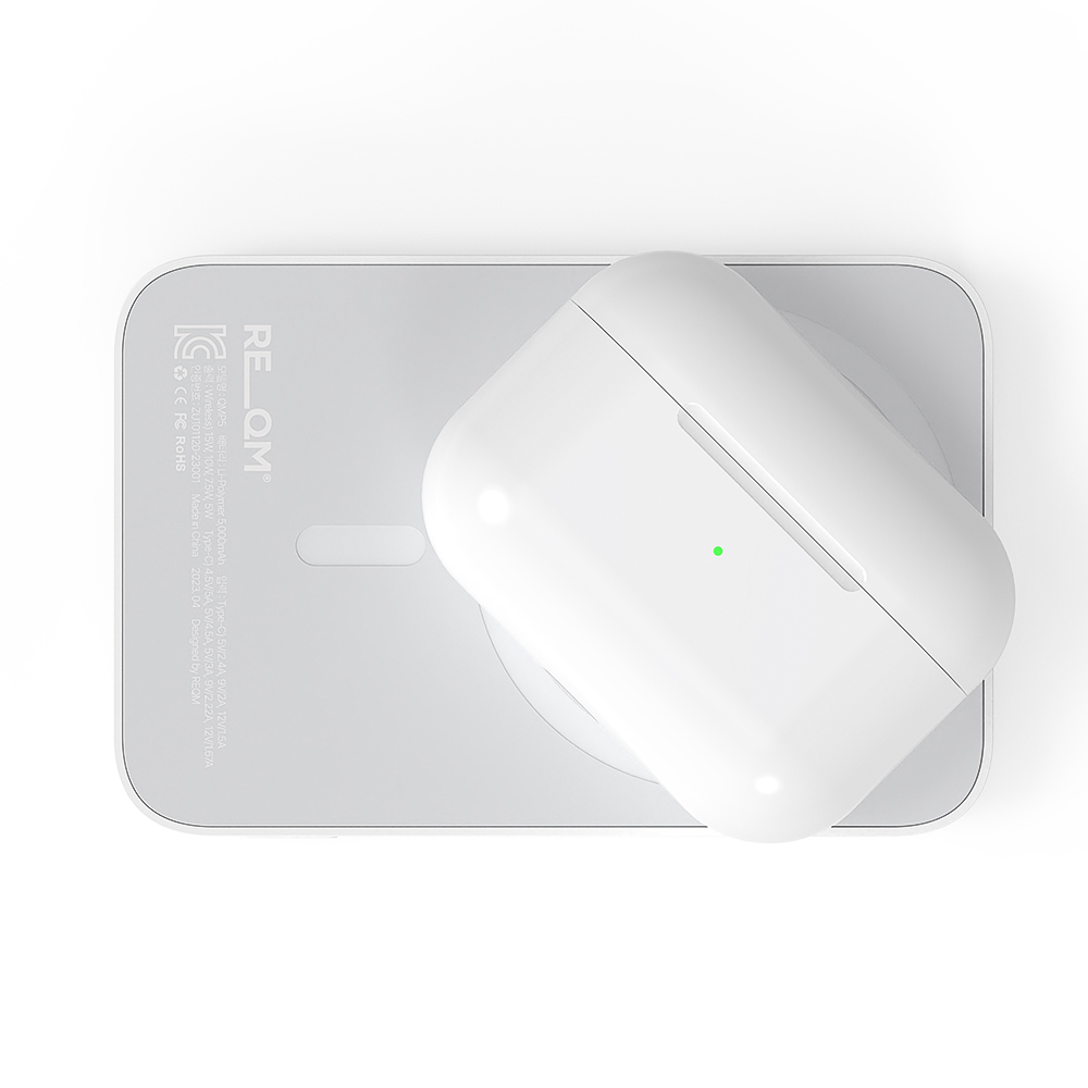 리큐엠 맥큐 5000mAh 듀얼 맥세이프 고속충전 보조배터리 QMP5(REQM 2IN1 Magsafe Fast Multi PowerBank QMP5) - 2