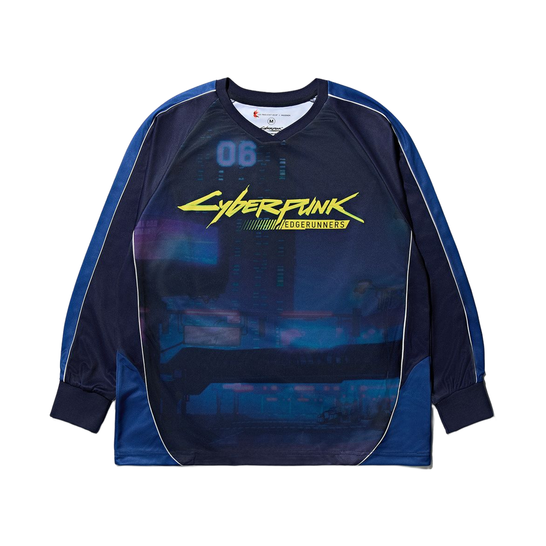 사이버펑크: 엣지러너 x 무신사 나이트 시티 메쉬 저지 블루(Cyberpunk: Edgerunners x Musinsa Night City Mesh Jersey Blue)