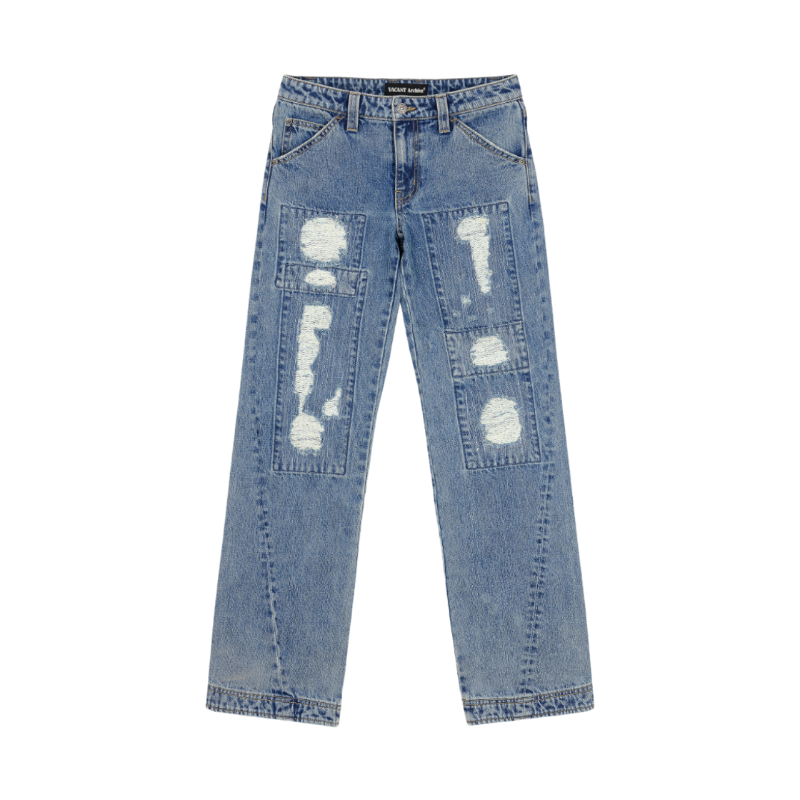 VWC61NPT004BL Vacant Archive Pita Straight Damaged Denim Blue