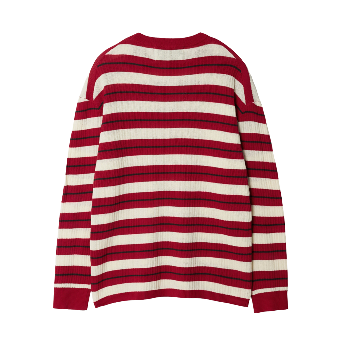 [사은품 증정] 세터 크레스트 로고 스트라이프 니트 레드([사은품 증정] SATUR Crest Logo Stripe Knit Red) - 2
