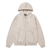 Honda Pigment Scratch Logo Hoodie Zip-Up Beige