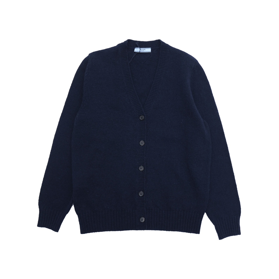 ITVNNNT7JBEB Prada P25M15 Navy Wool Cardigan