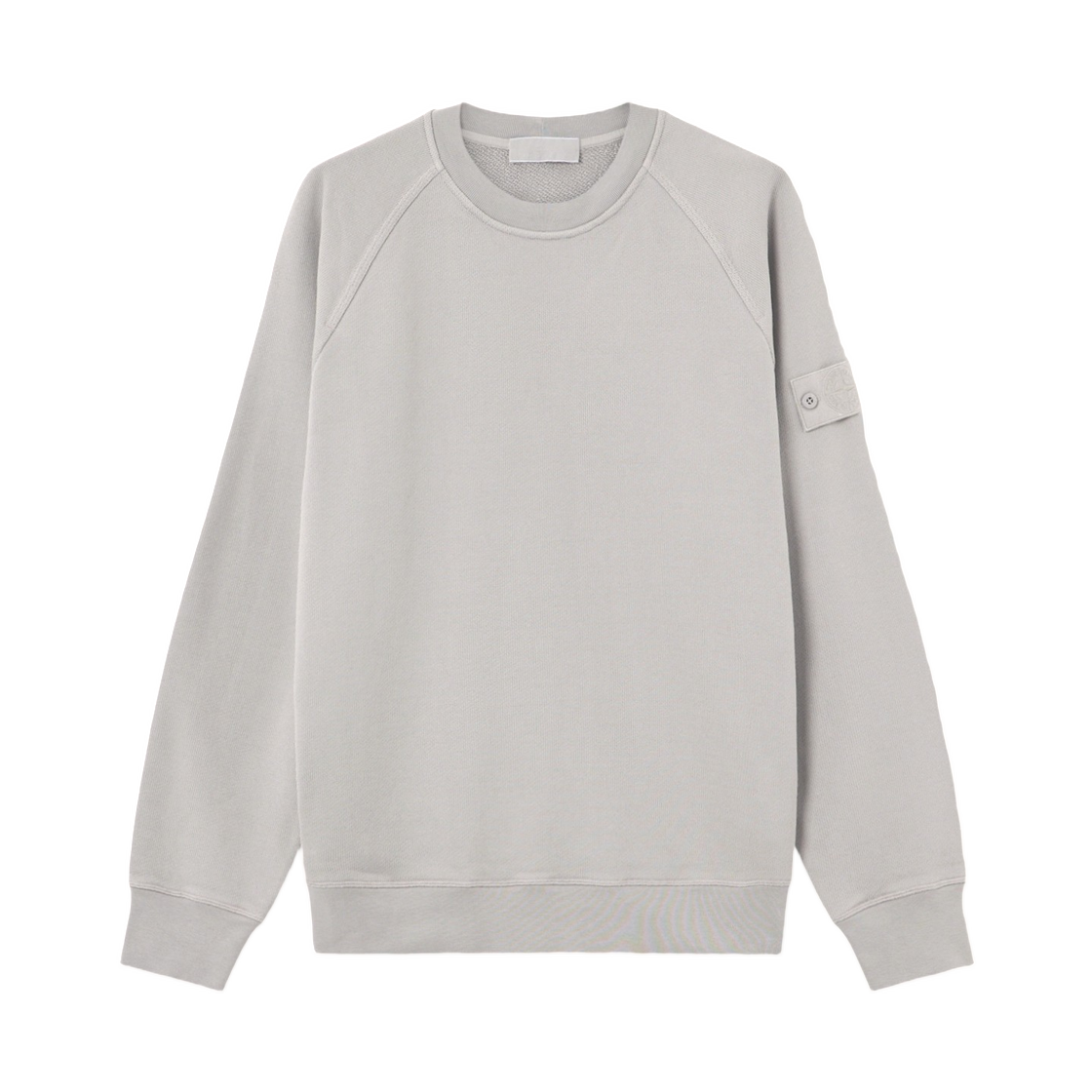 L1S1561000-28S0F42-V0064 Stone Island 6100028 Heavy Organic Cotton Fleece_S.I. Ghost Comfort-Fit Crewneck Sweatshirt with Raglan Sleeves Dust Grey - 26SS