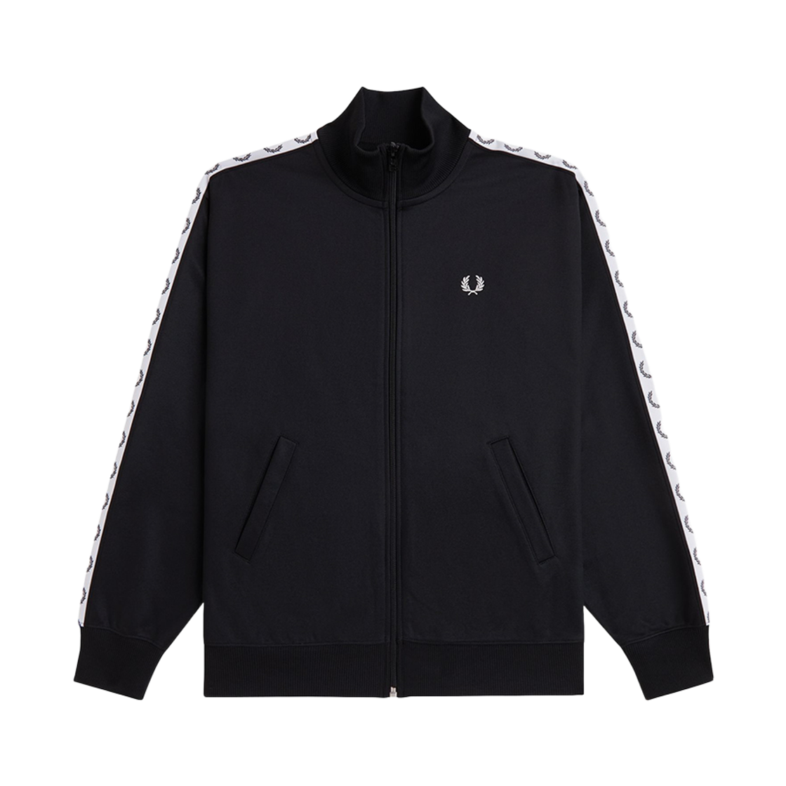 AFPF2611106-102 Fred Perry Taped Track Jacket Black