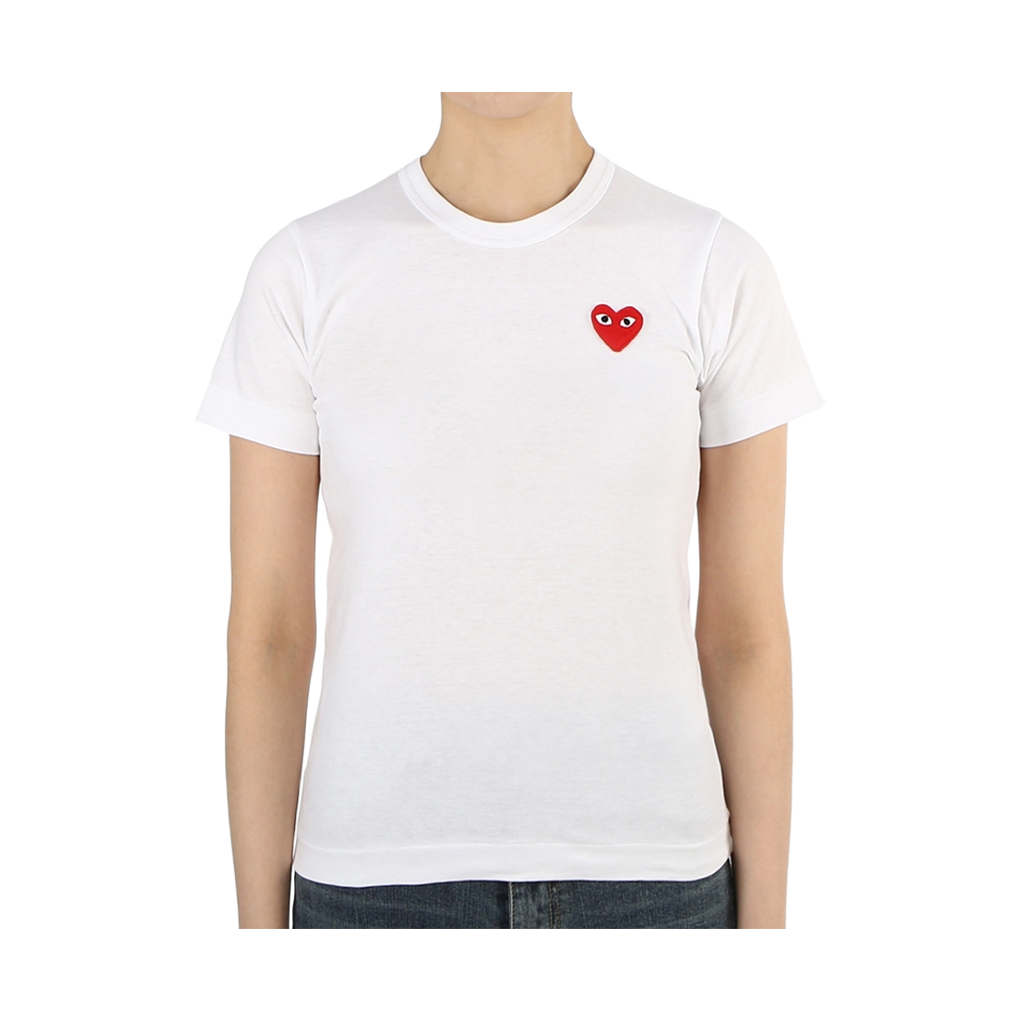 [20% 쿠폰] (W) 플레이 꼼데가르송 레드 하트 티셔츠 화이트([20% 쿠폰] (W) Play Comme des Garcons Red Heart T-Shirt White) - 2
