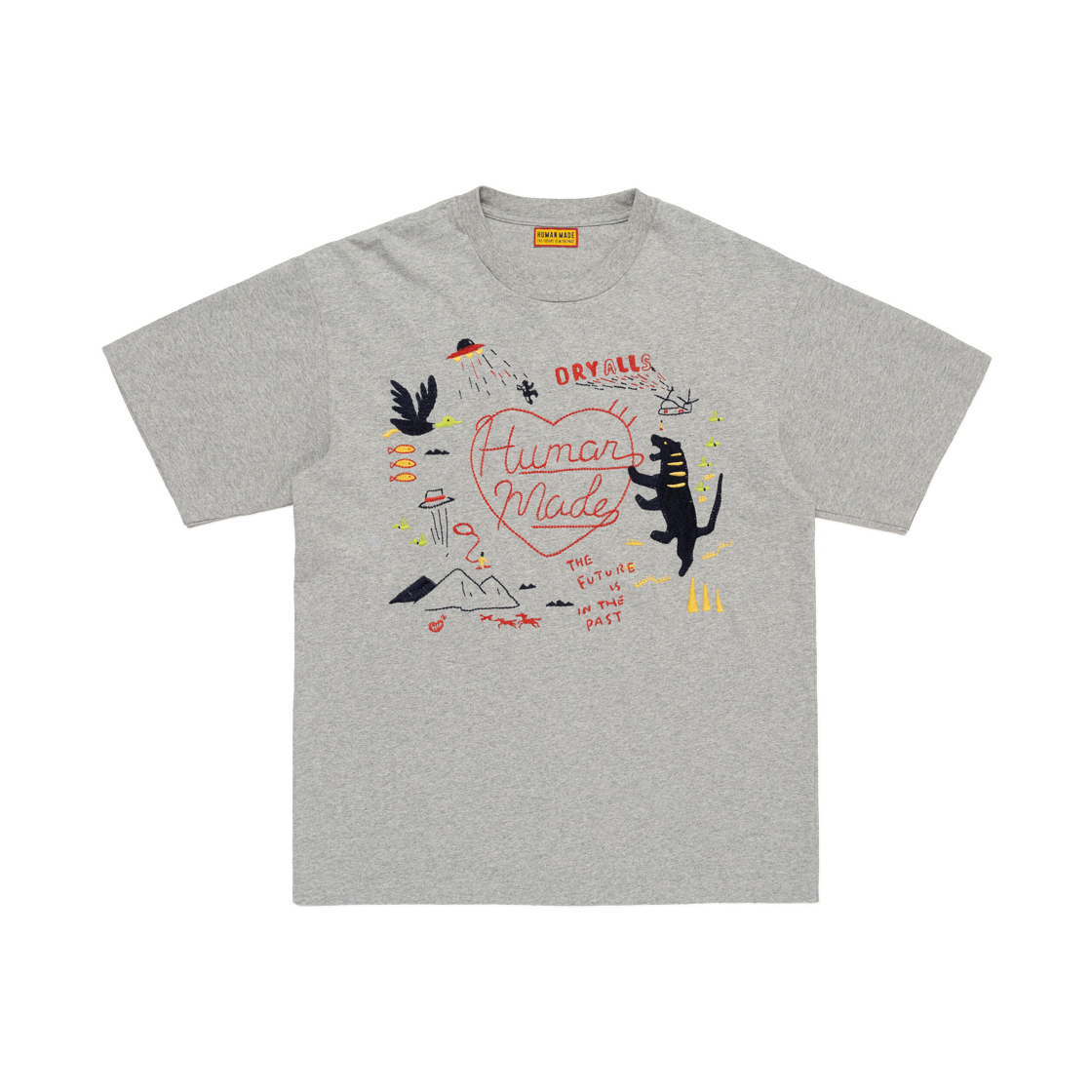 HM31CS002 Human Made Embroidered T-Shirt Gray