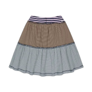 (W) Coyseio Colored Stripe Midi Skirt Purple