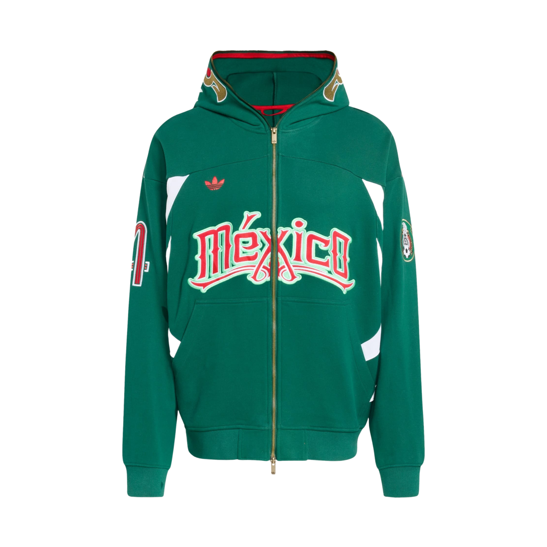 아디다스 오리지널스 26 피파 월드컵 멕시코 후드 컬리지에이트 그린 - KR 사이즈(Adidas Originals 26 FIFA World Cup Mexico Hoodie Collegiate Green - KR Sizing) - 1