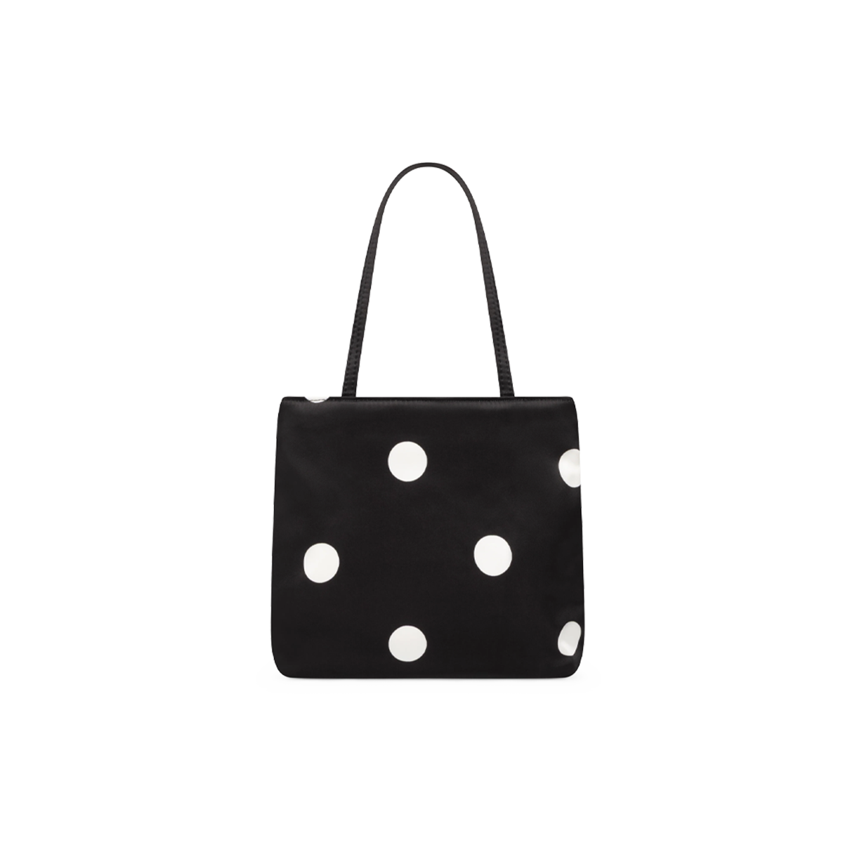 하이 리틀 실크 백 블랙 앤 아이보리 폴카 도트 - 26SS(Hai Little Silk Bag Black and Ivory Polka Dots - 26SS)