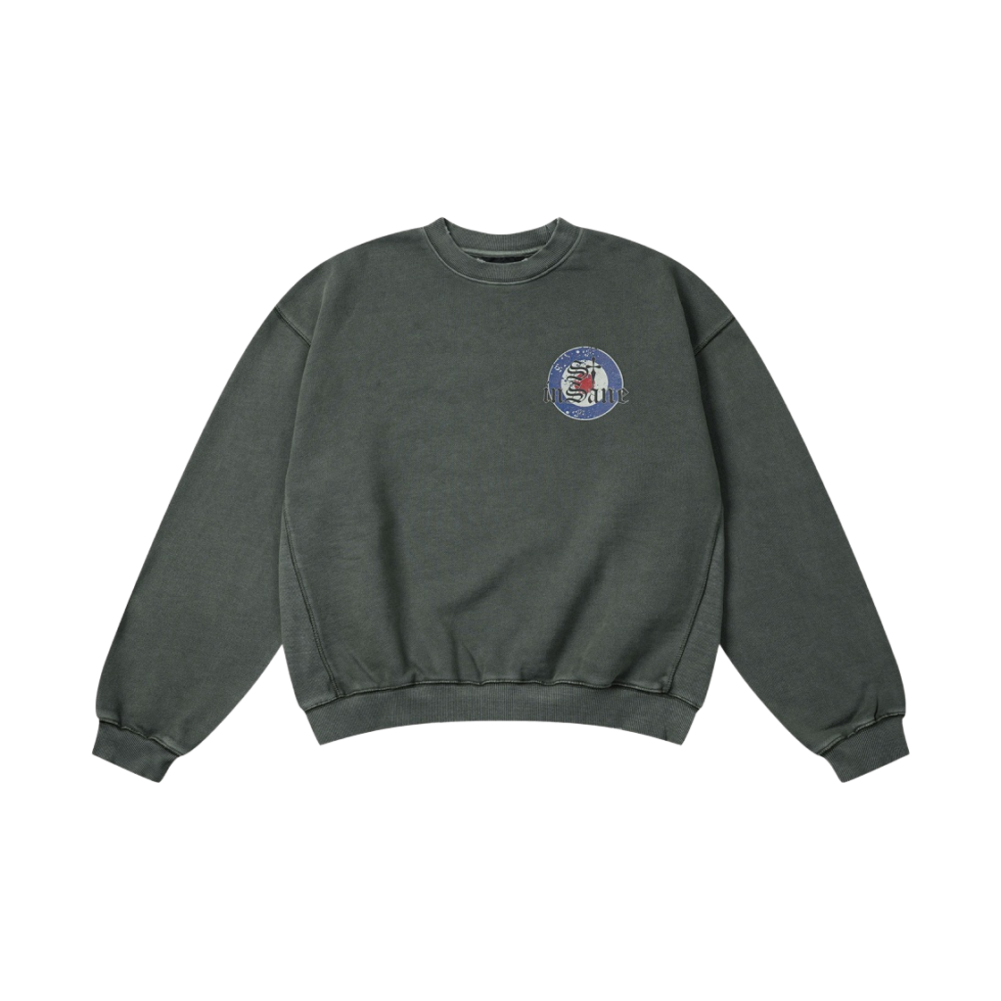 IG26STP001KH INSANE GARAGE Mods Symbol Sweat Shirt_Khaki