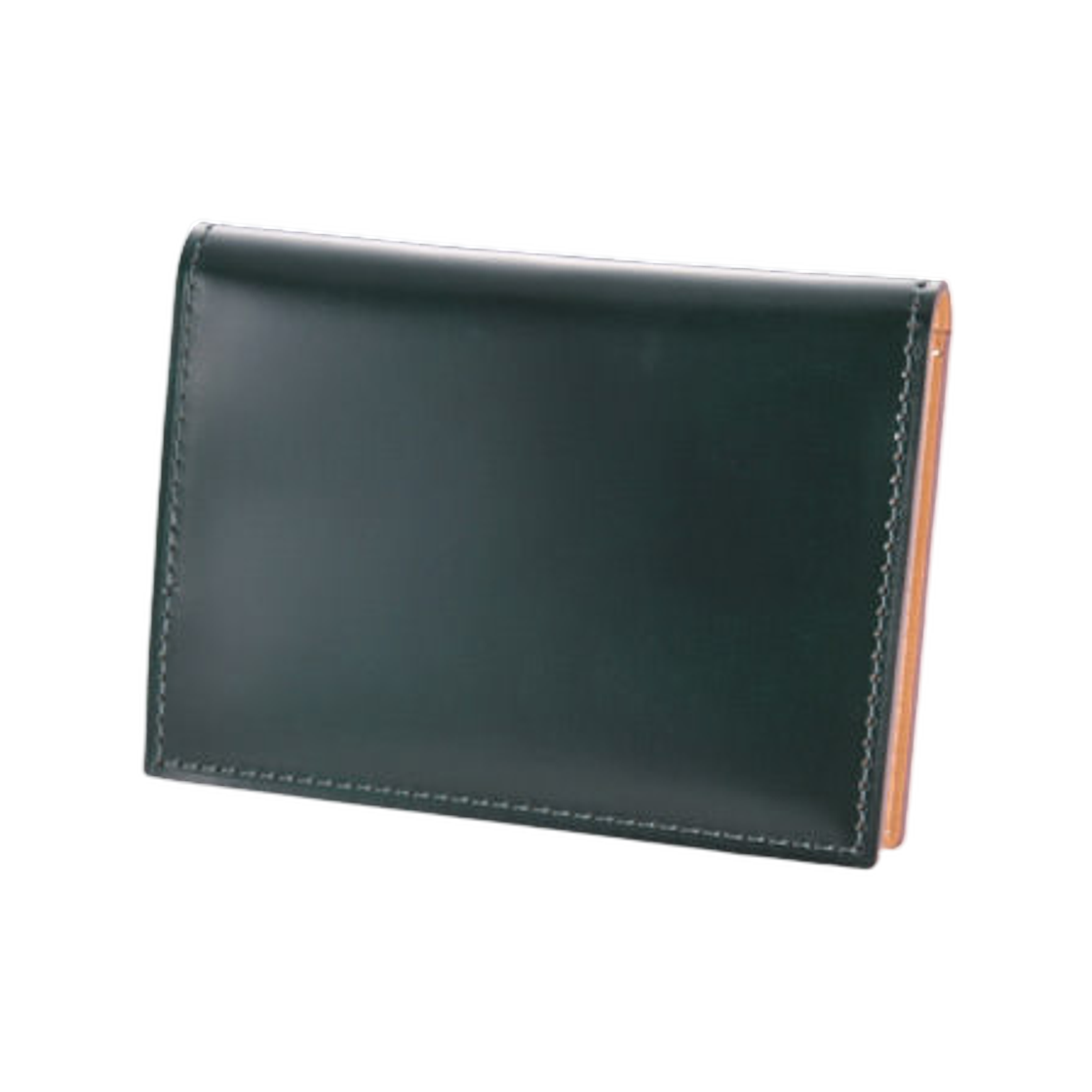 57945 Ganzo Cordovan Transit Card Holder Dark Green