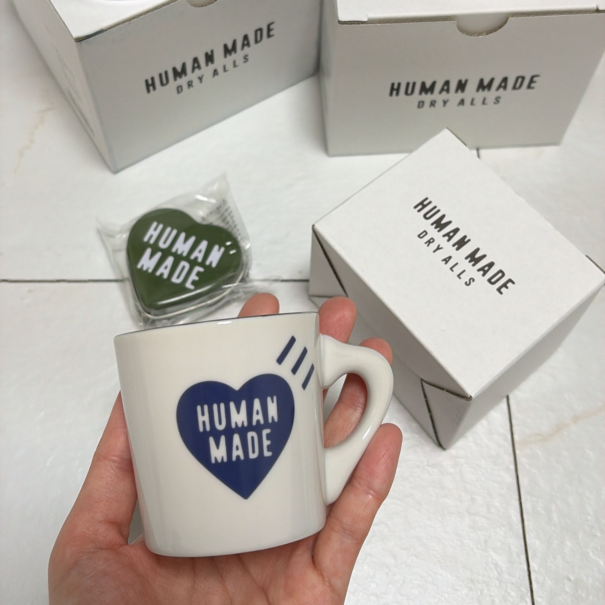 Human Made Demitasse Coffee Cup Navy 착용 스타일