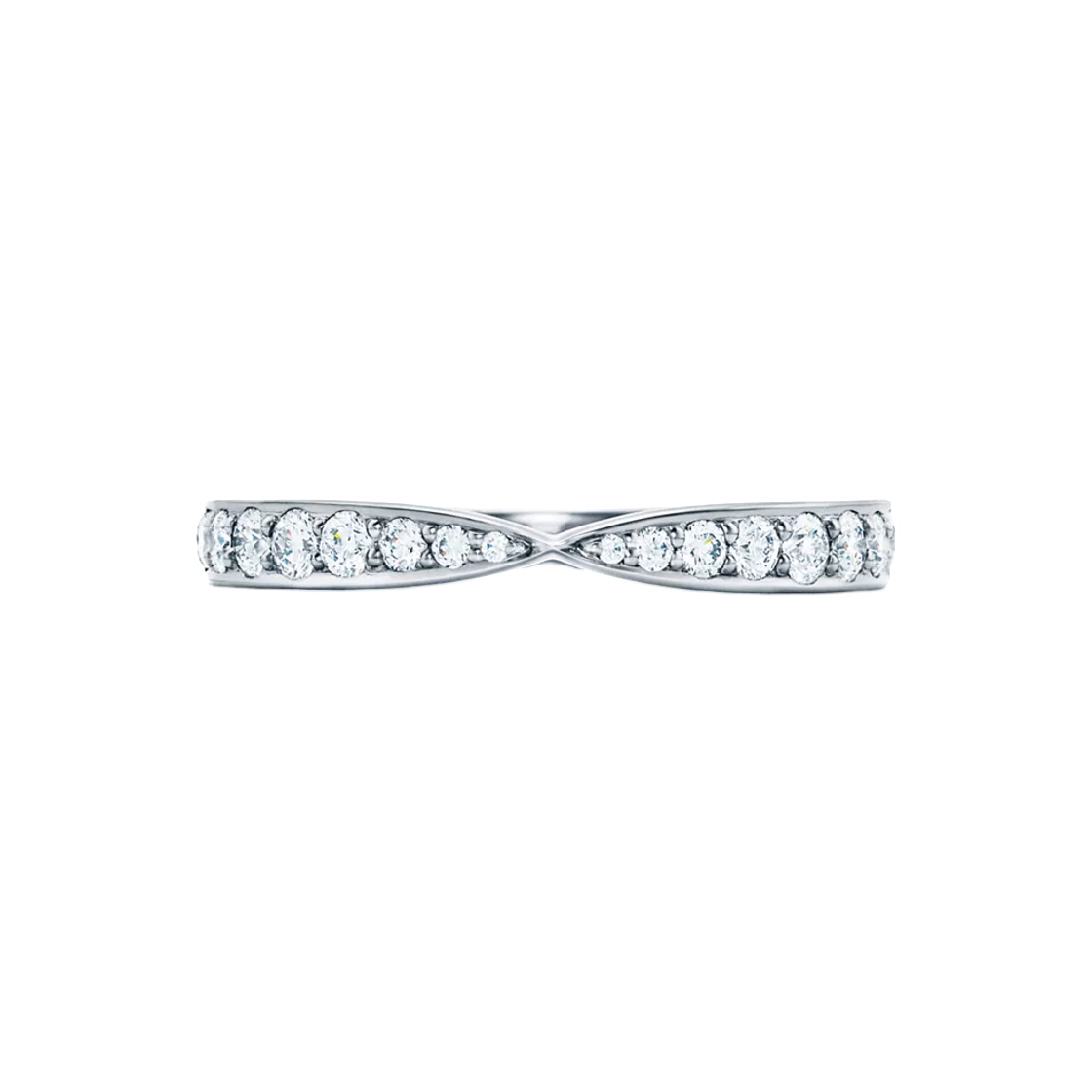60004581 Tiffany & Co. Tiffany Harmony Band Ring Platinum with Diamonds 1.8mm