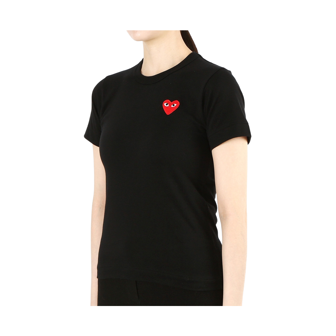 [15% 쿠폰] (W) 플레이 꼼데가르송 레드 하트 티셔츠 블랙([15% 쿠폰] (W) Play Comme des Garcons Red Heart T-Shirt Black) - 3