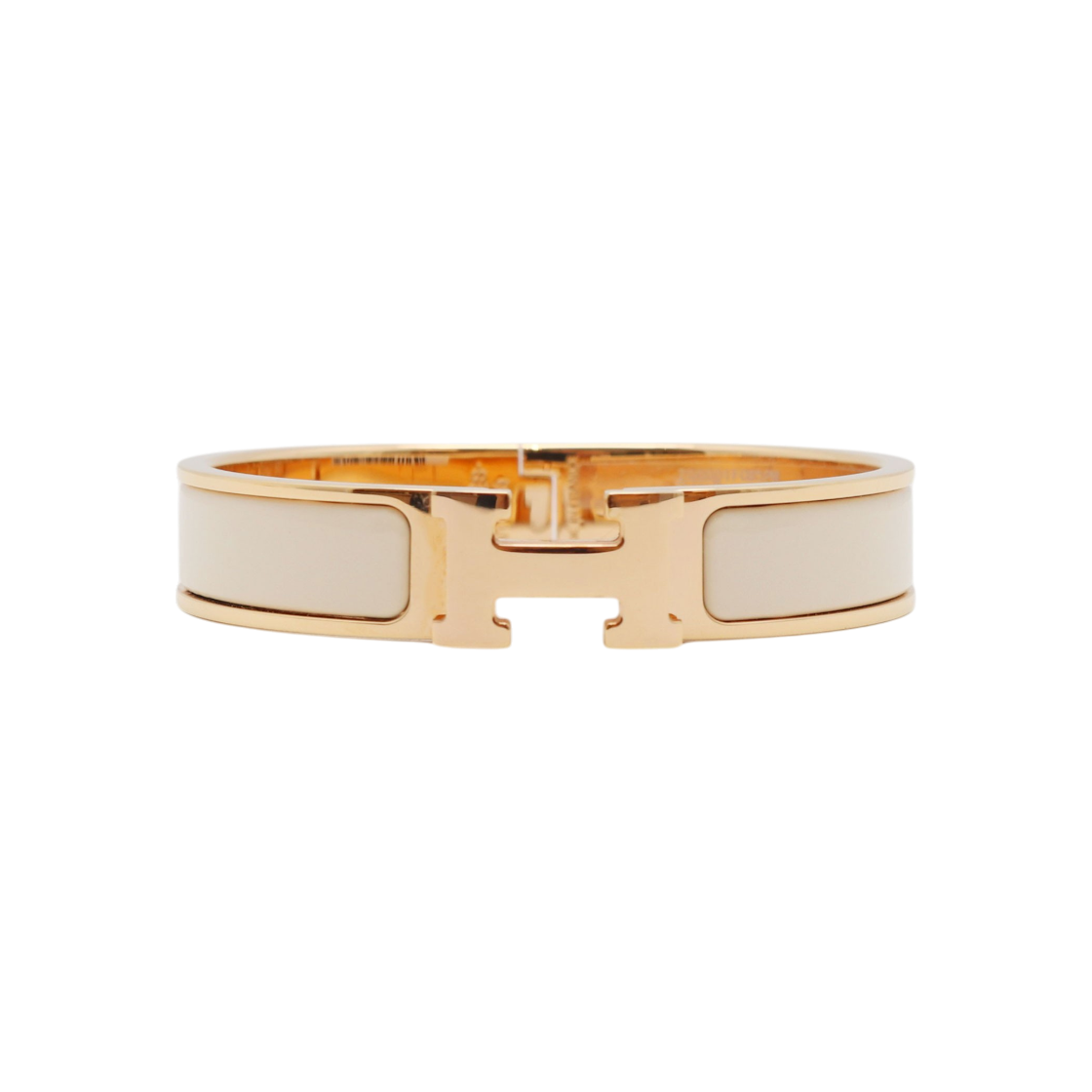 IT9VULFOCQNG Hermes Click H Bracelet Cream & Golden Rose PM