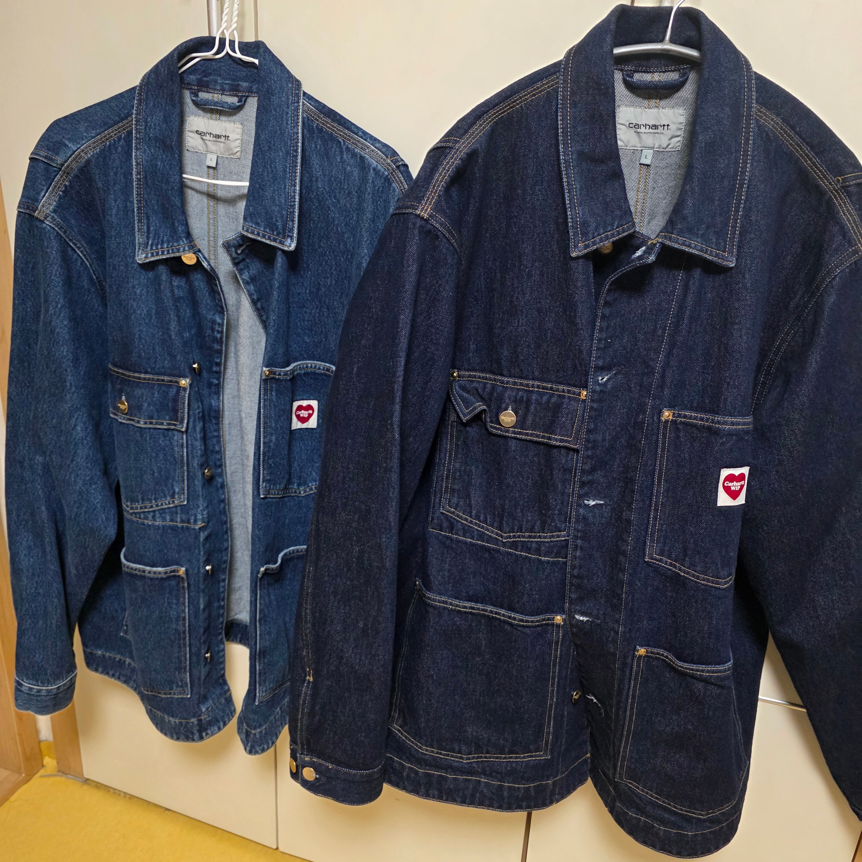 Carhartt WIP Nash Jacket Blue Rinsed 착용 스타일 - 2