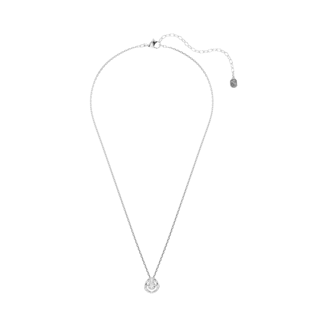 (W) 스와로브스키 콘스텔라 펜던트 라운드 컷 댄싱 스톤 화이트 로듐 플래팅((W) Swarovski Constella Pendant Round Cut Dancing Stone White Rhodium Plated) - 2