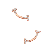 Tiffany & Co. Tiffany T Smile Mini Earrings Rose Gold with Diamonds