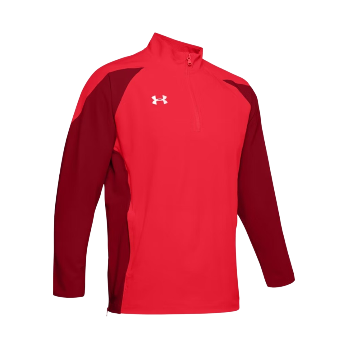 1351319-600 Under Armour Squad Coach Long Sleeve Water Resistant 1/4 Zip Pullover Red