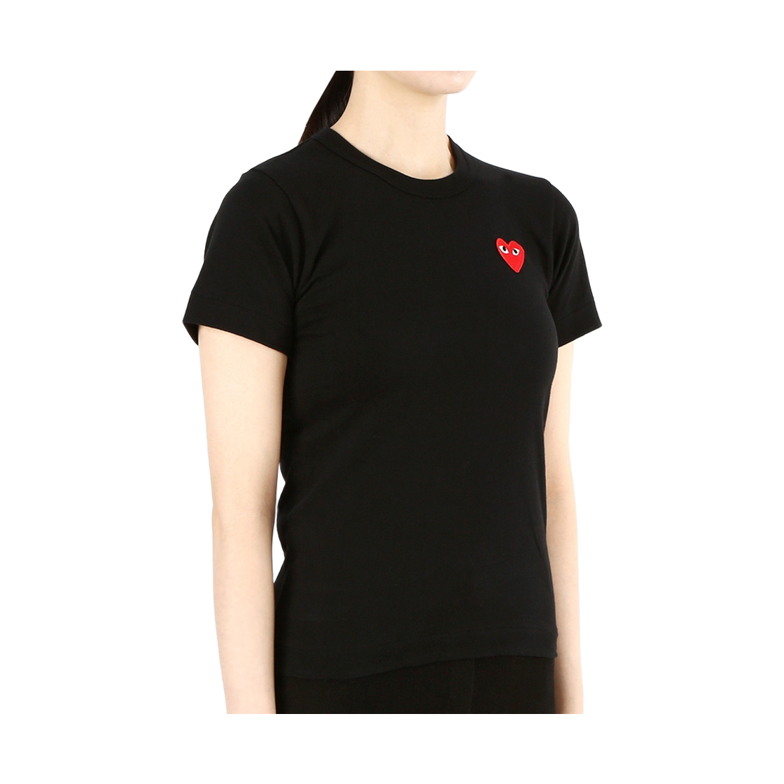 [15% 쿠폰] (W) 플레이 꼼데가르송 레드 하트 티셔츠 블랙([15% 쿠폰] (W) Play Comme des Garcons Red Heart T-Shirt Black) - 4