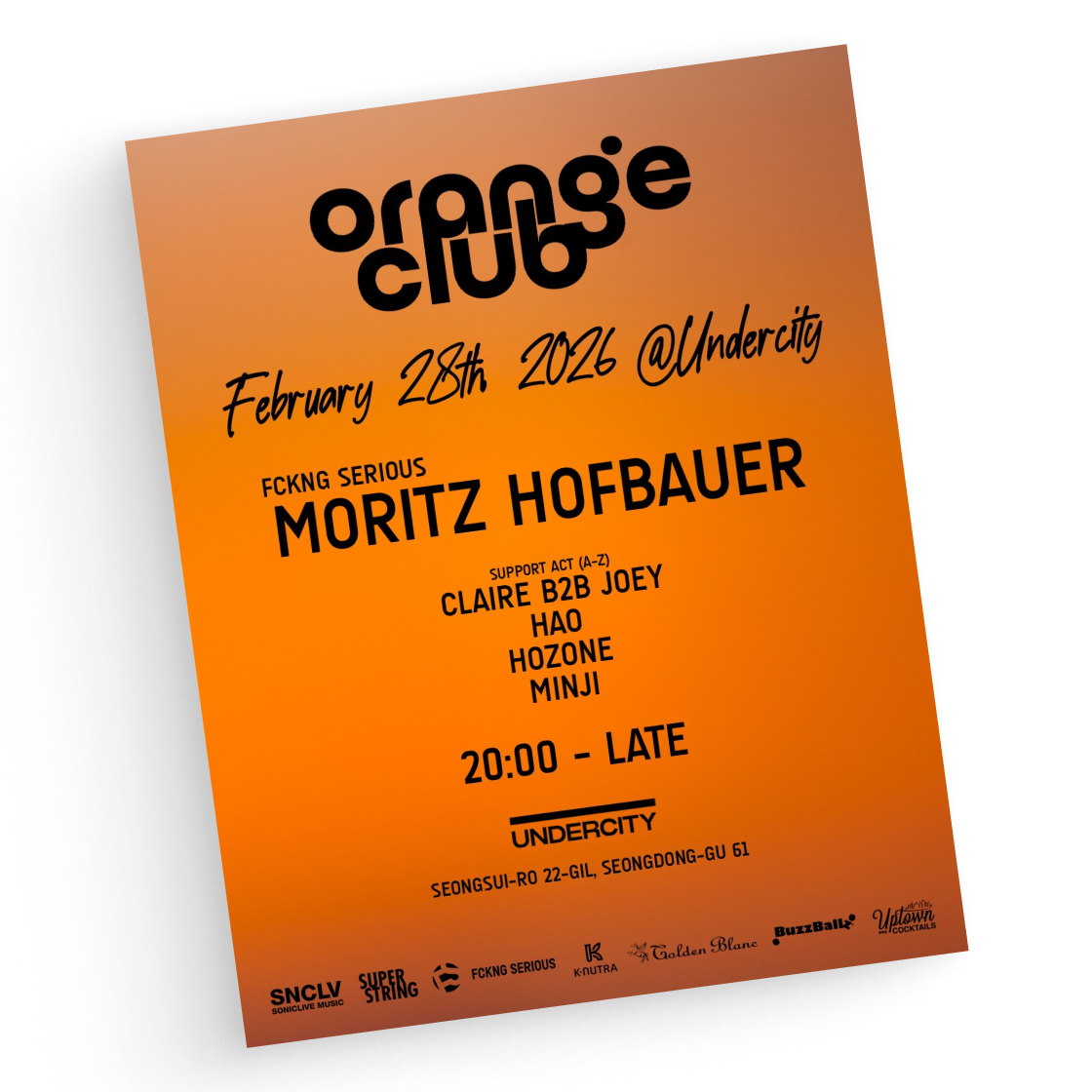 오렌지클럽 모리츠 호프바워 내한 공연(Orange Club presents Moritz Hofbauer)