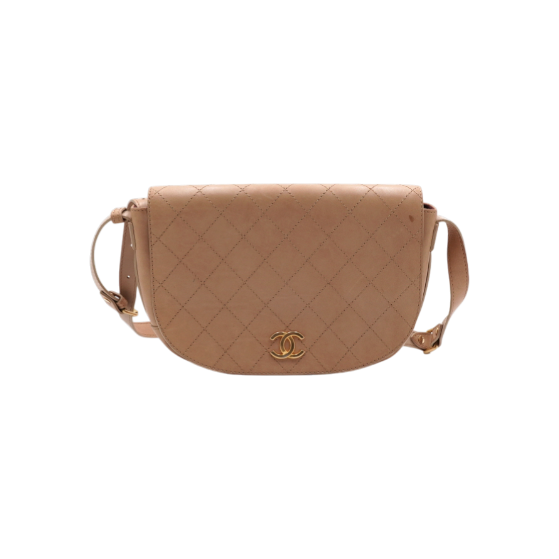 샤넬 A91503 카프스킨 베이지 퀼티드 스티치 플랩 새들 메신저 여성 숄더백 겸 크로스백aa61199(Chanel A91503 Beige Quilted Calfskin Saddle Messenger Bag) - 1
