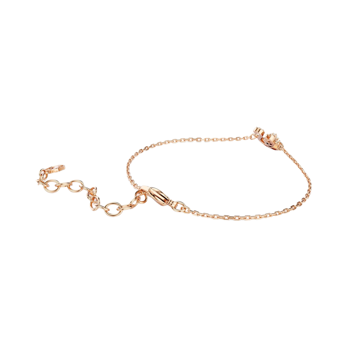 (W) 스와로브스키 스완 브레이슬릿 믹스 컷 스완 화이트 로즈골드 플래팅((W) Swarovski Swan Bracelet Mixed Cut Swan White Rose Gold Plated) - 2