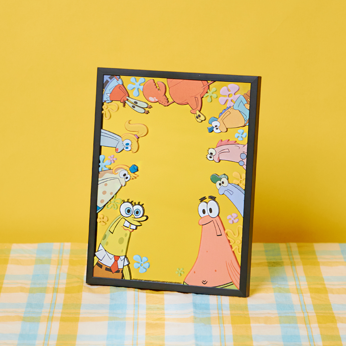 댄꼼마 x 스폰지밥 비키니시티 주민 와글와글 거울 (A5)(DANCOMMA x SpongeBob SquarePants Bikini Bottom Residents Wagle Wagle Mirror (A5)) - 2
