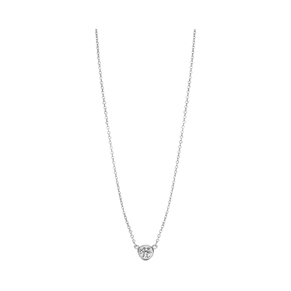 60017828 Tiffany & Co. Elsa Peretti Diamonds by the Yard Single Diamond Pendant Platinum