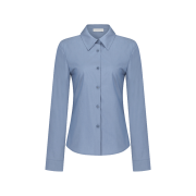 Amomento Women Slim Shirt Blue - 26SS