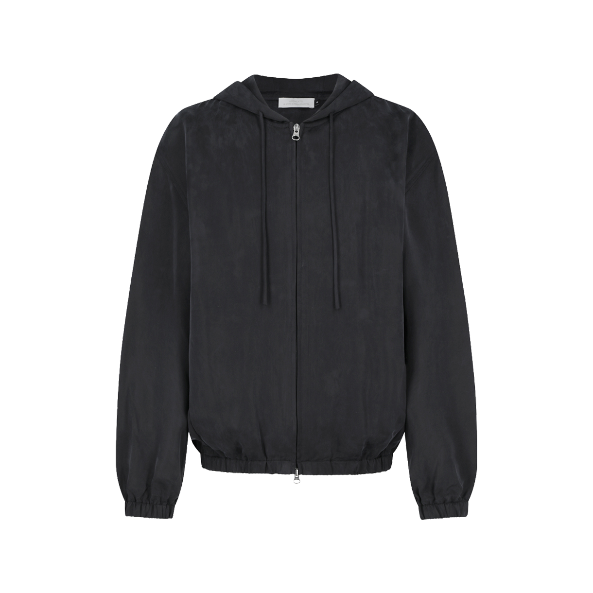 아모멘토 큐프로 후드 집업 점퍼 블랙 - 26SS(Amomento Cupro Hood Zip Up Jumper Black - 26SS)