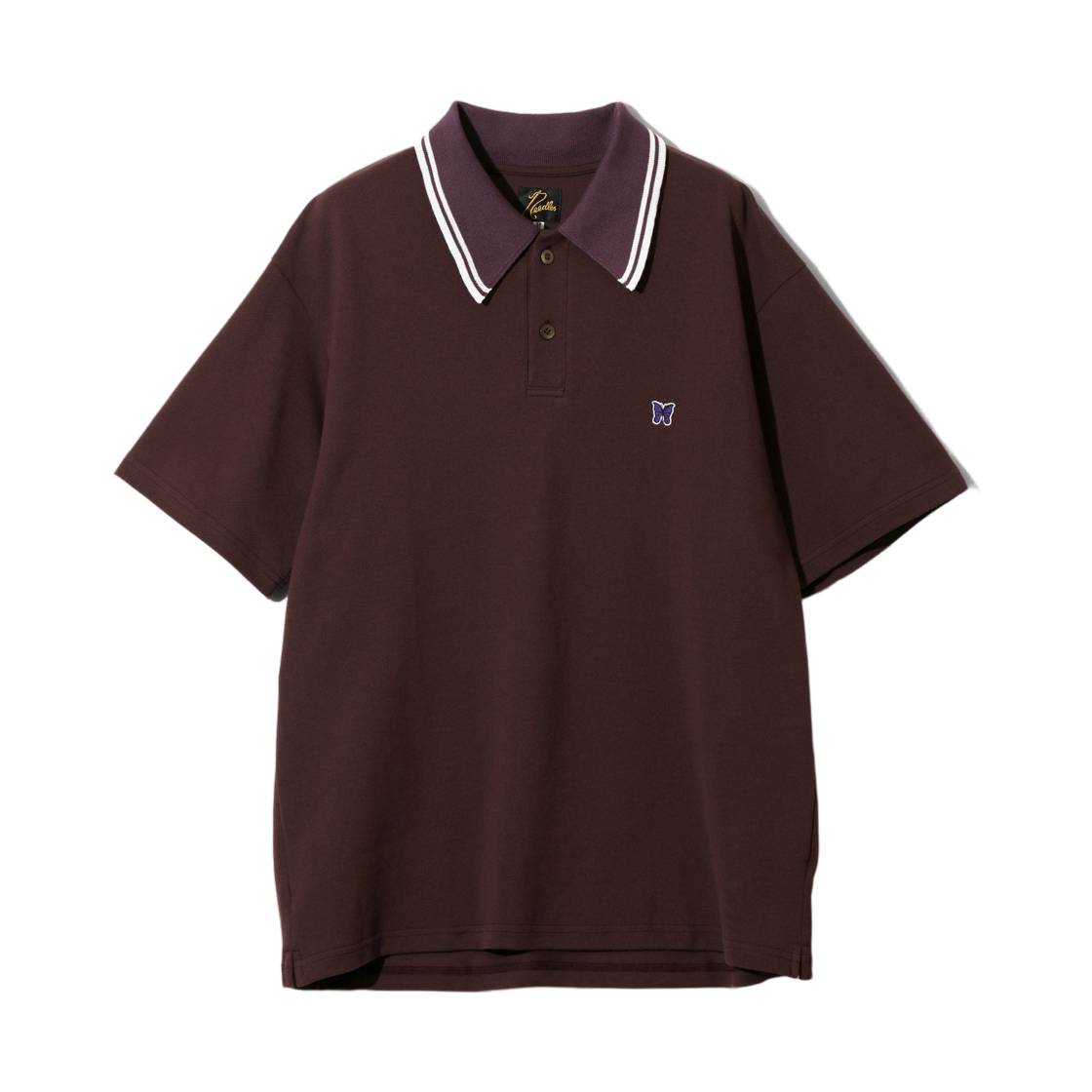SX442B Needles Regular Collar Polo Cotton Pique Purple