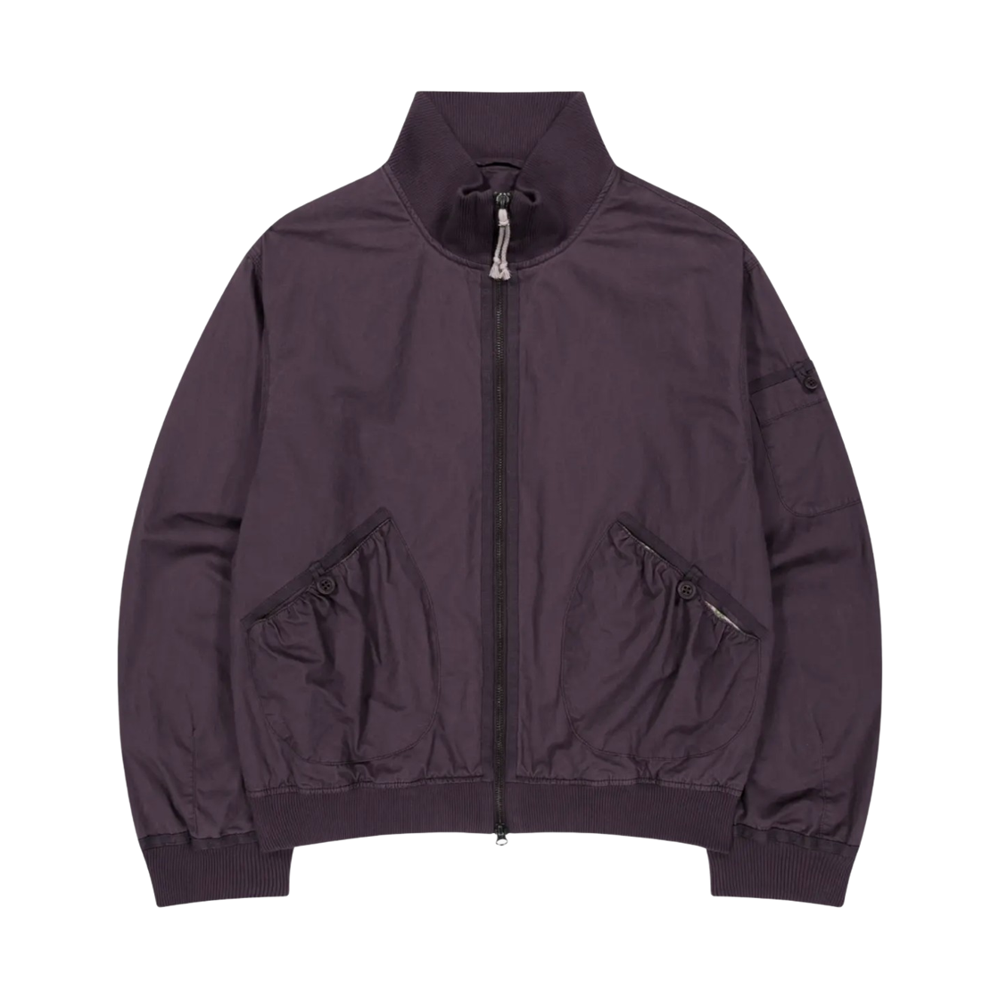 (W) 코이세이오 더스티 코튼 봄버 자켓 퍼플((W) Coyseio Dusty Cotton Bomber Jacket Purple)