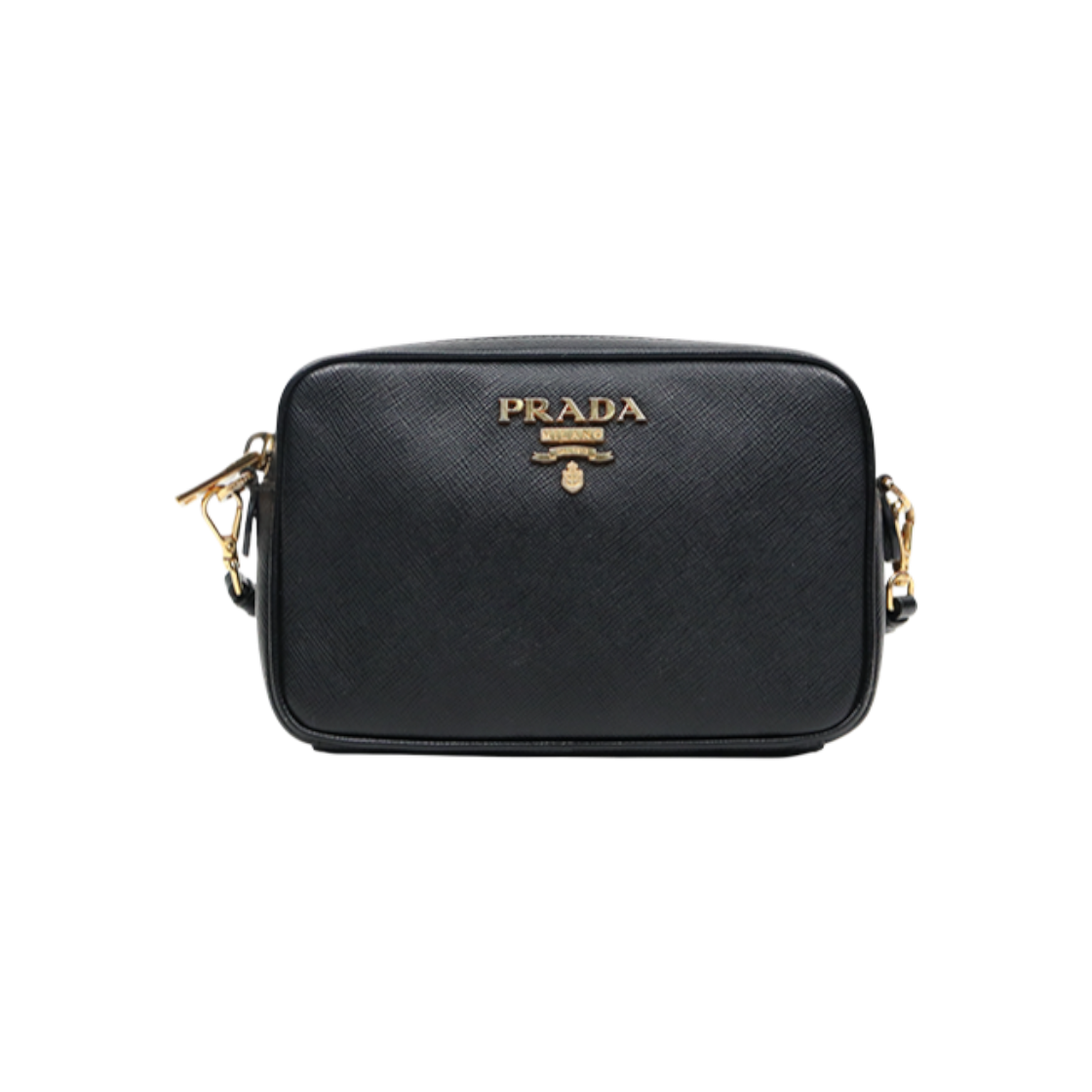 ITCLQG33QUGO Prada Black Saffiano Camera Crossbody Bag C-A49515
