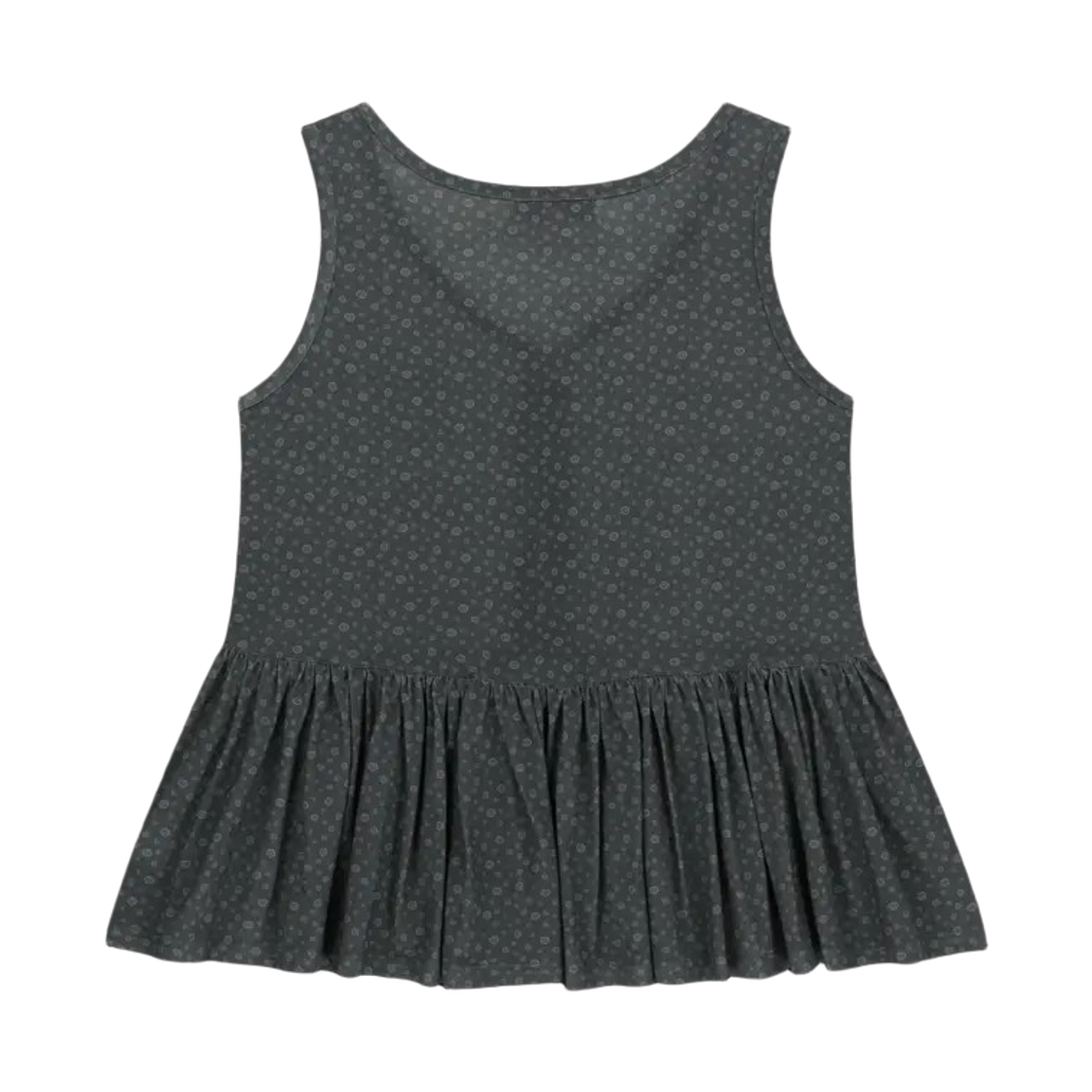 (W) 코이세이오 두두 러플 슬리브리스 차콜((W) Coyseio Dudu Ruffle Sleeveless Charcoal) - 2
