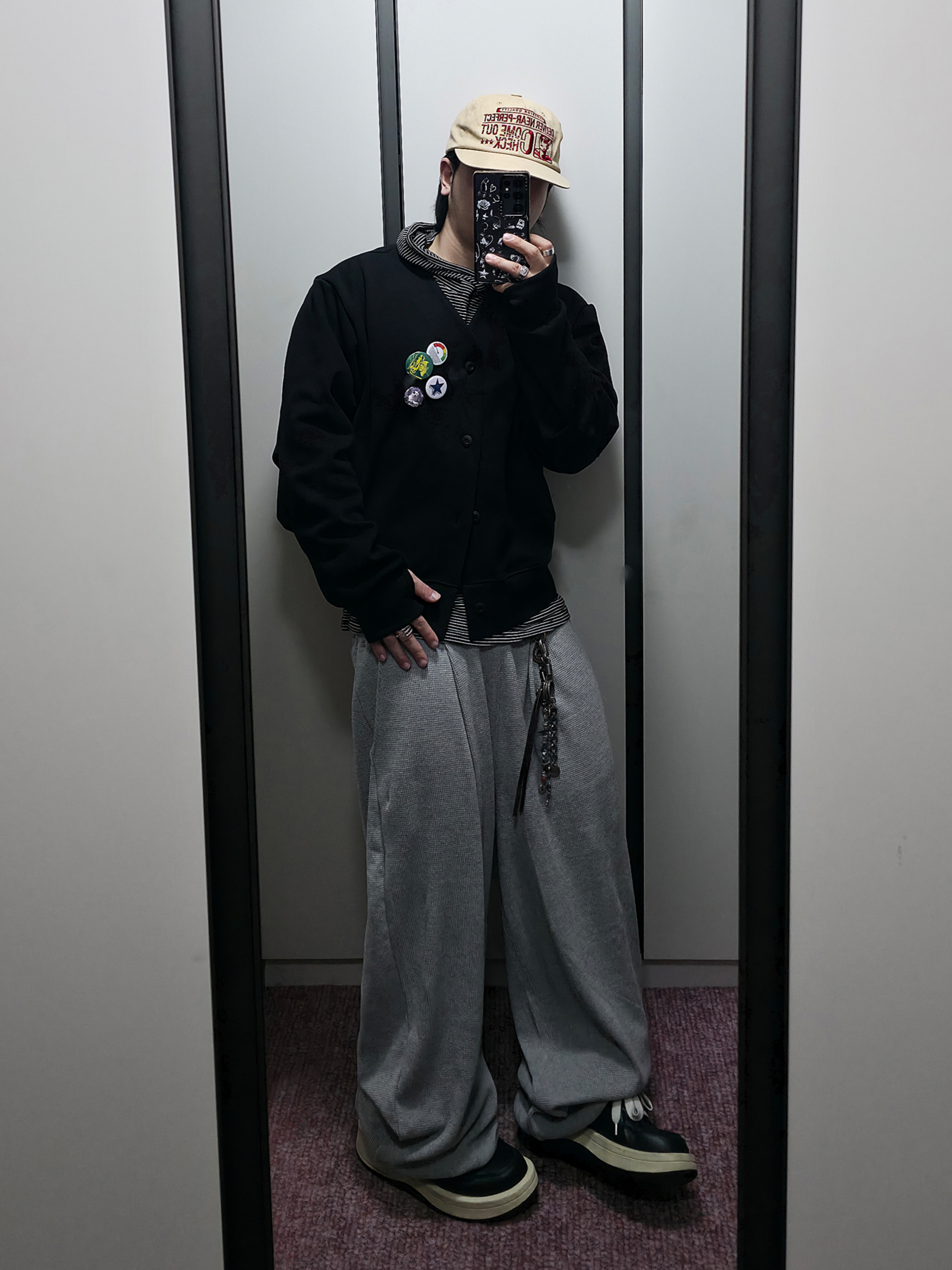 Converse x Drkshdw Turbowpn Black Cream 착용 스타일 - 4