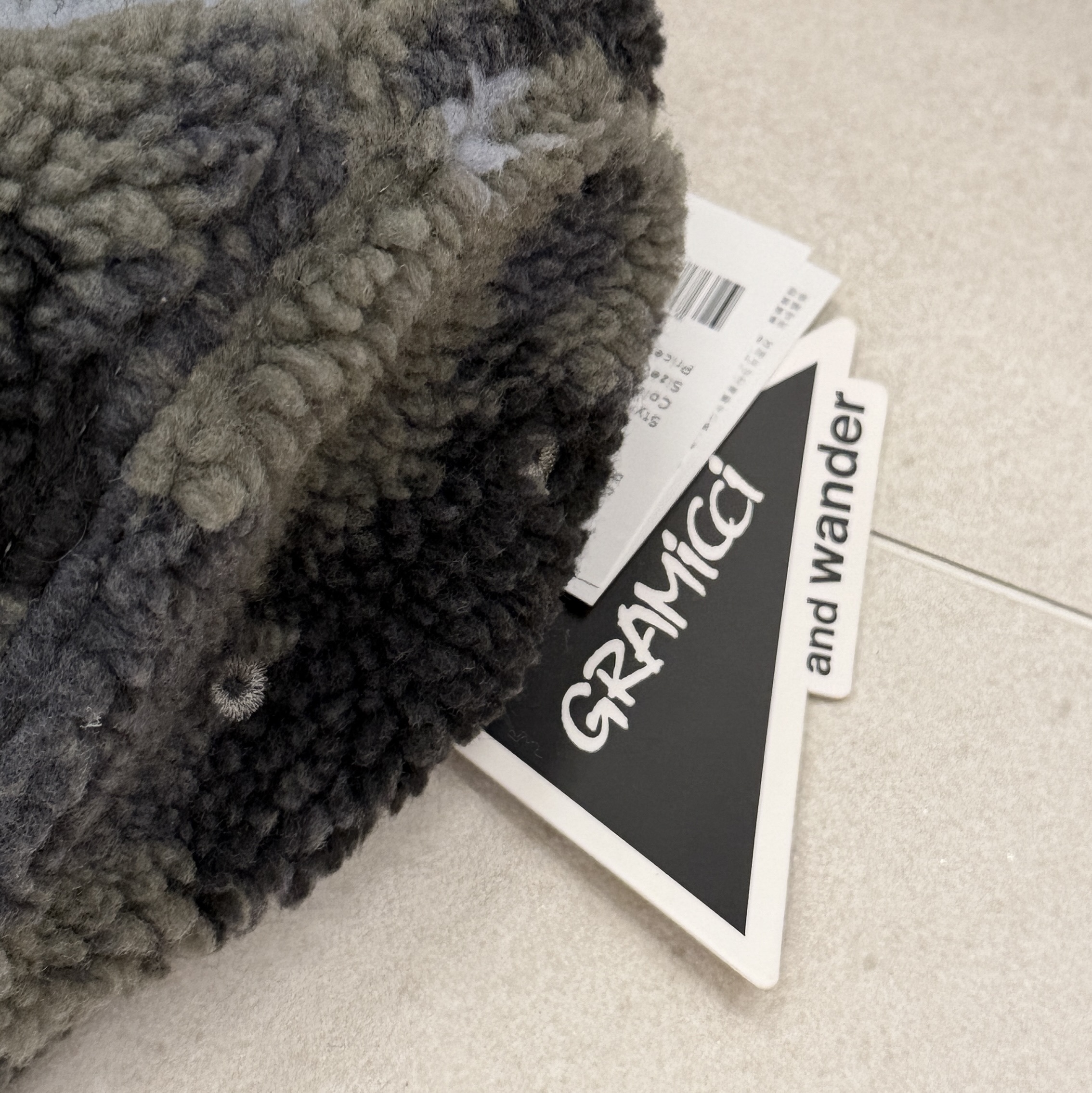 And Wander x Gramicci JQ Tape Fleece Cap Camo 착용 스타일 - 3
