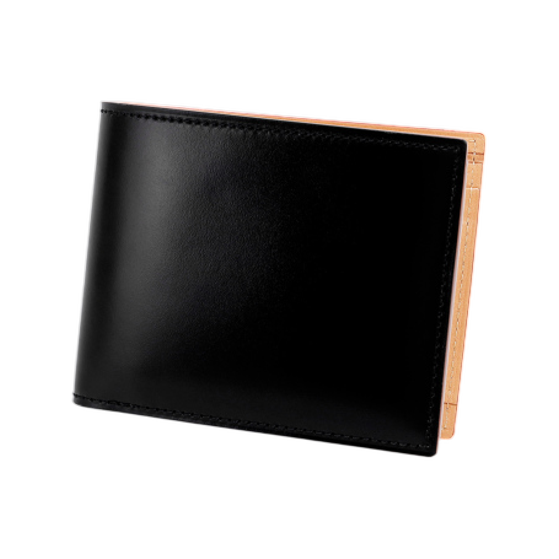 간조 코도반 코인 포켓 바이폴드 지갑 블랙(Ganzo Cordovan Bi-Fold Wallet with Coin Pocket Black)