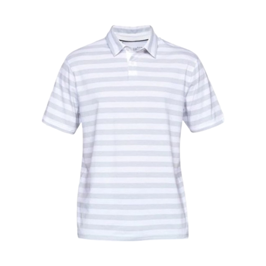 1323455-100 Under Armour UA Charged Cotton Scramble Stripe Polo T-Shirt White