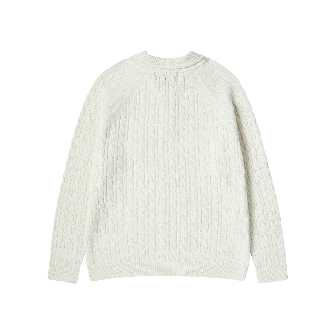 엔 아카이브 에어리 알파카 케이블 폴로 니트 아이보리(N ARCHIVE Airy Alpaca Cable Polo Knit Ivory) - 2
