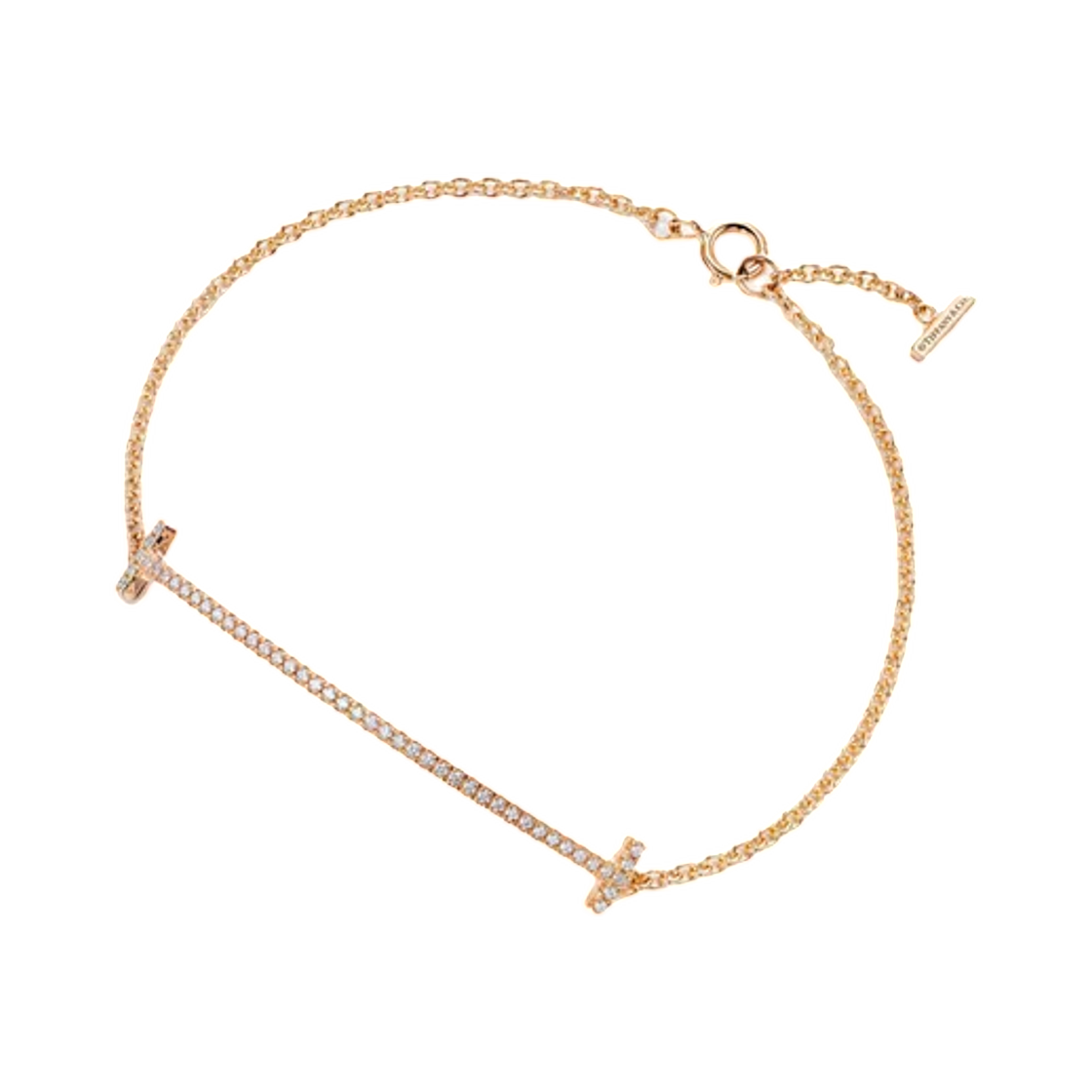 티파니 앤 코 티파니 T 스마일 스몰 브레이슬릿 옐로우 골드 다이아몬드(Tiffany & Co. Tiffany T Smile Small Bracelet Yellow Gold with Diamonds) - 1