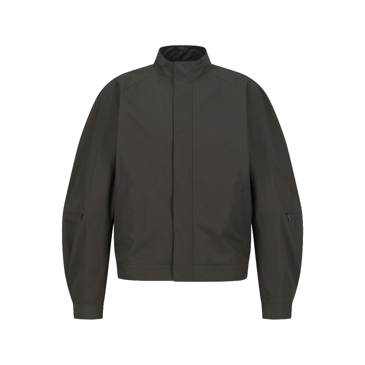 아모멘토 래글런 코튼 집 점퍼 브라운 - 26SS(Amomento Raglan Cotton Zip Jumper Brown - 26SS)